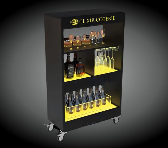 Light-Up Wine Display Cabinet A