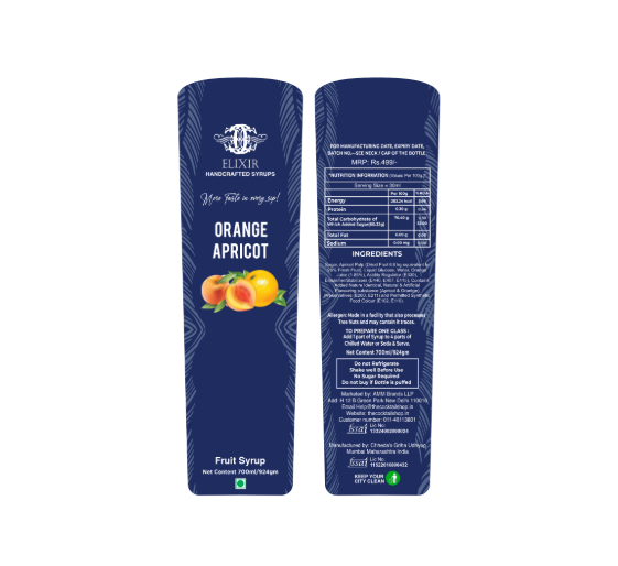 Orane Objects Orange Apricot Syrup — The Cocktail Shop